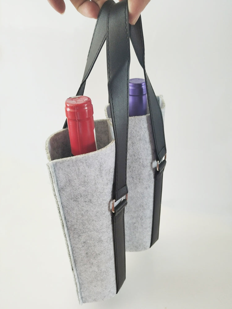 PTZER Wine Bag Double Wine Bottles Gift Bag Three Colors Option