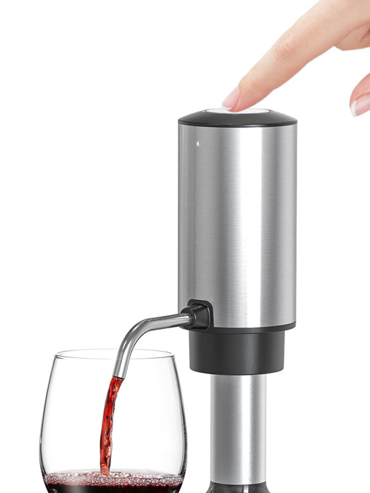 PTZER 電動葡萄酒起泡器和傾倒 Swiftable 快速醒酒器,黑色
