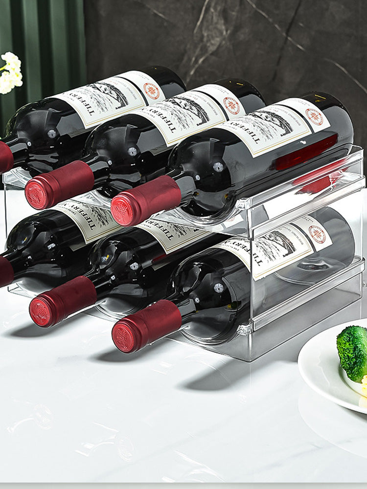 PTZER Assemble Wine Bottle Rack Organiser - Transparent and Firm for Multiple Bottles