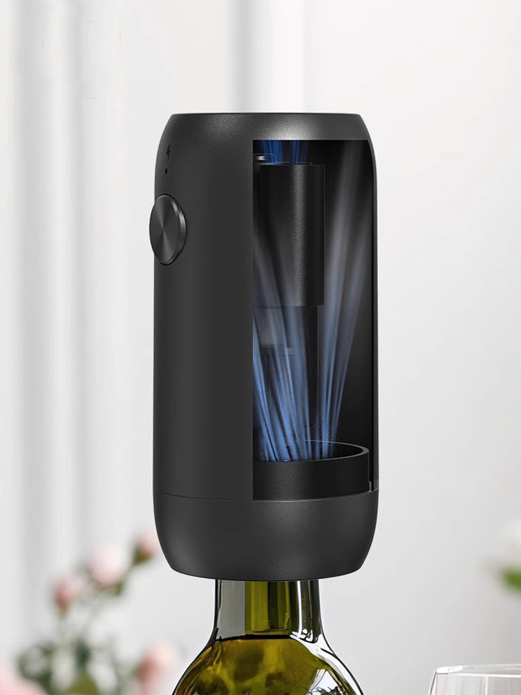 PTZER 可充電款電動紅酒真空塞,黑色(Rechargeable Vacuum Stopper)