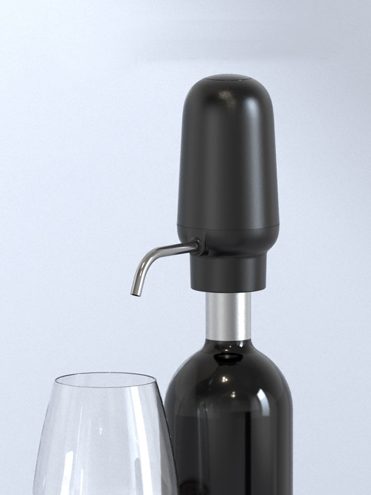 PTZER 電動葡萄酒起泡器和傾倒 Swiftable 快速醒酒器,黑色