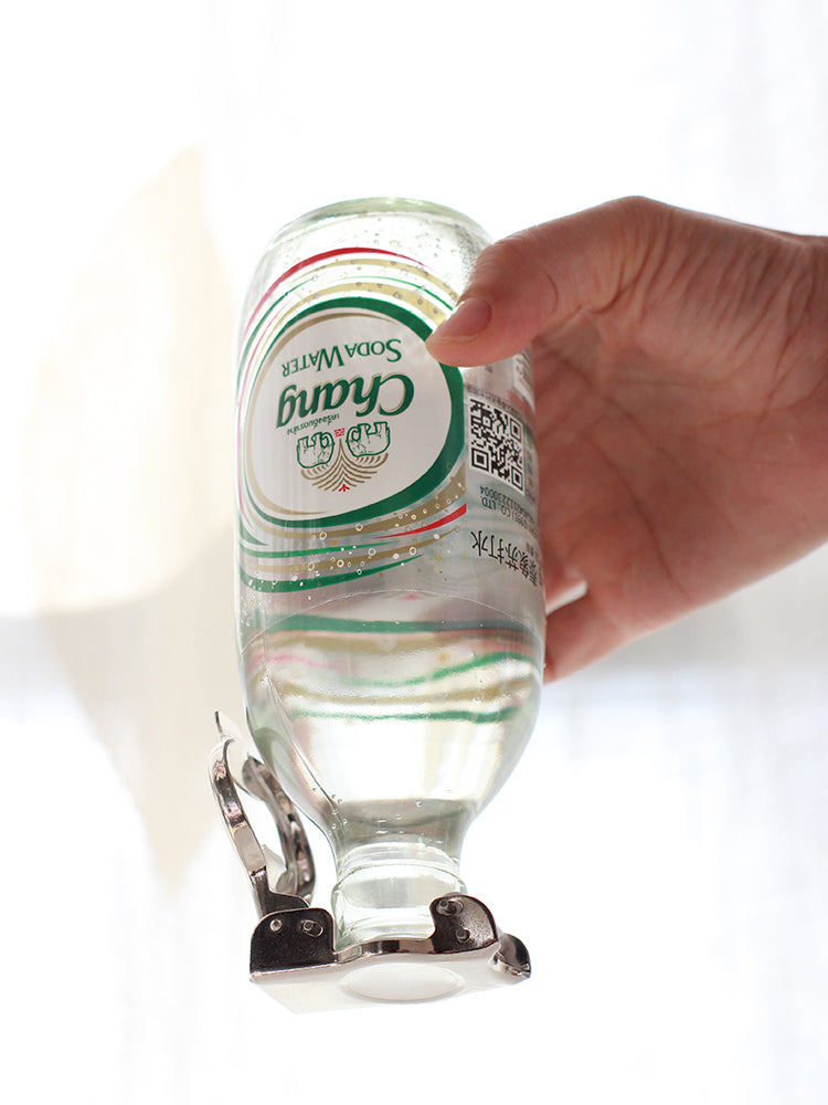 PTZER氣泡水啤酒蘇打水開瓶器密封器二合一,銀色(Soda Water and Beer Stopper)