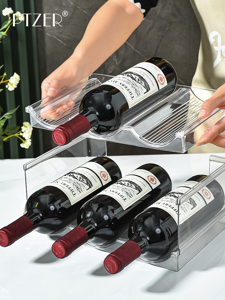 PTZER Assemble Wine Bottle Rack Organiser - Transparent and Firm for Multiple Bottles