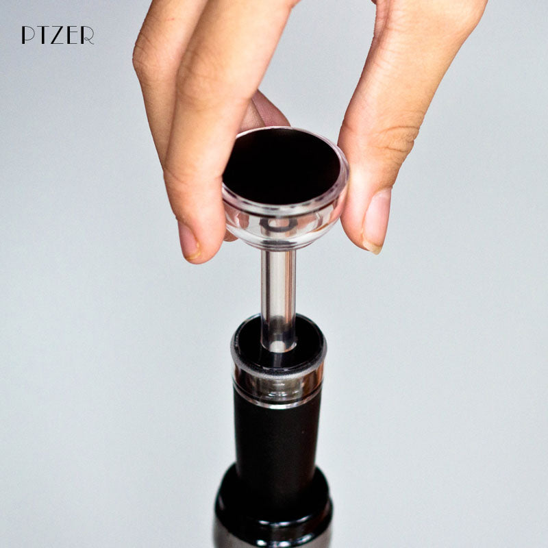 PTZER Easy Style Vacuum Wine Bottle Stopper, 2 Pack