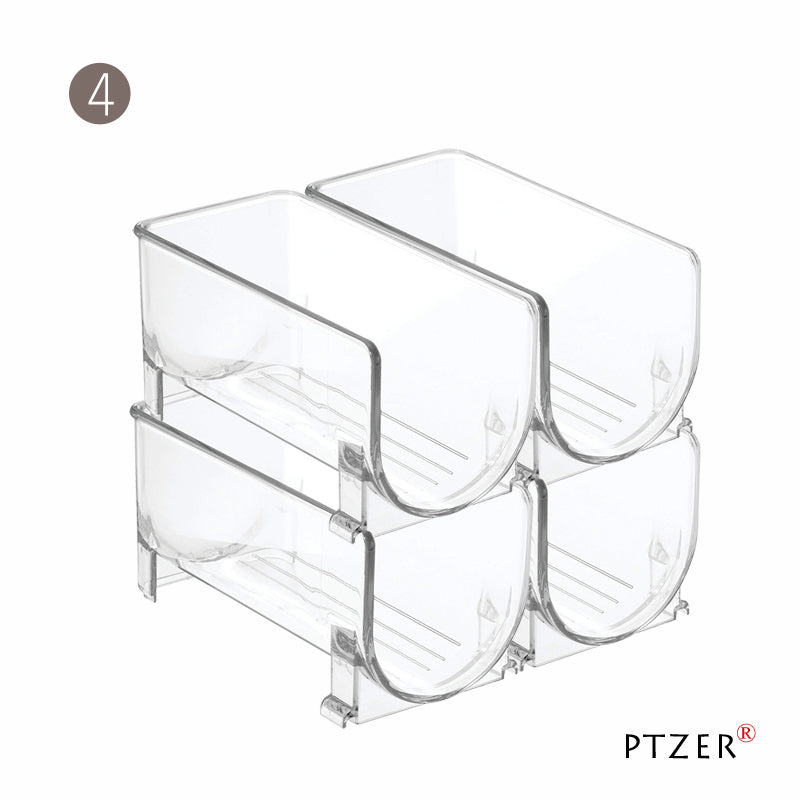 PTZER Stackable Single Wine Bottle Rack Organizer- Two Single Racks in Package