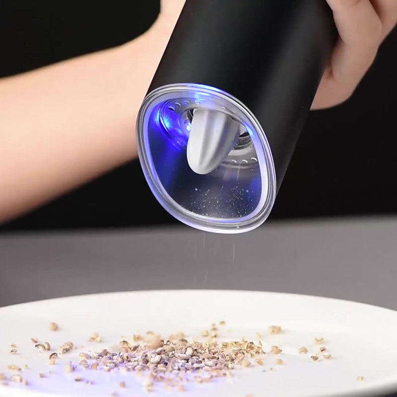 PTZER 胡椒或鹽或豆類研磨機,帶光的操作重力驅動