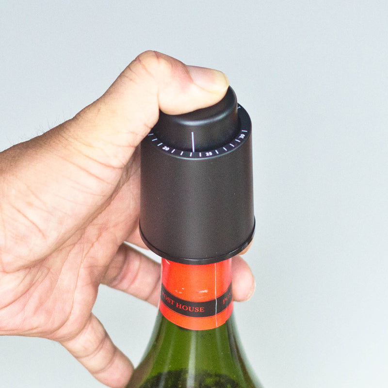 PTZER Wine Vacuum Bottle Stopper with Date Set, ABS & Stainless Steel