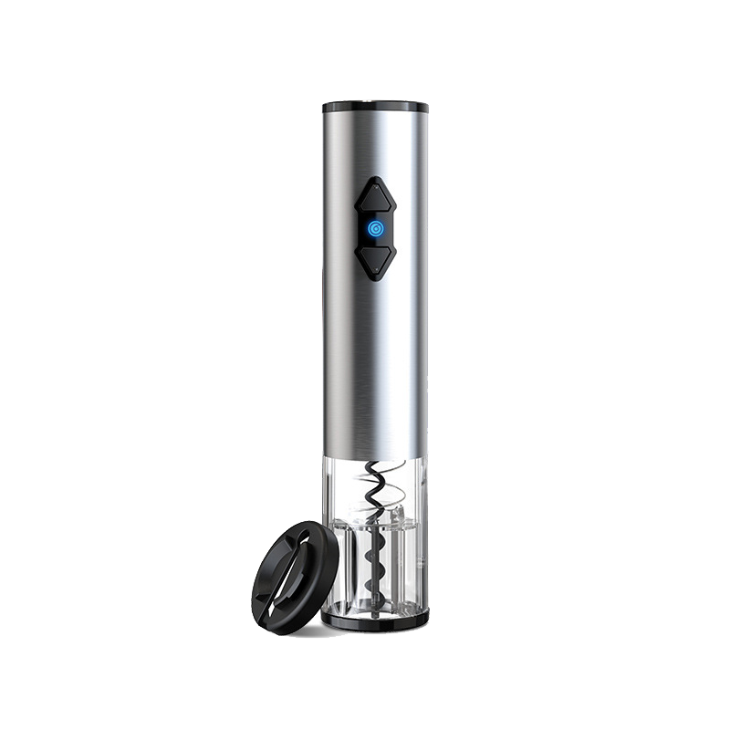 PTZER Electric Wine Bottle Opener Attached with Foil Cutter, Battery Version