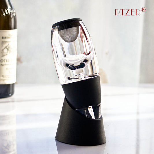 PTZER Wine Aerator Set With Filters for Purifier, with Travel Bag and Base