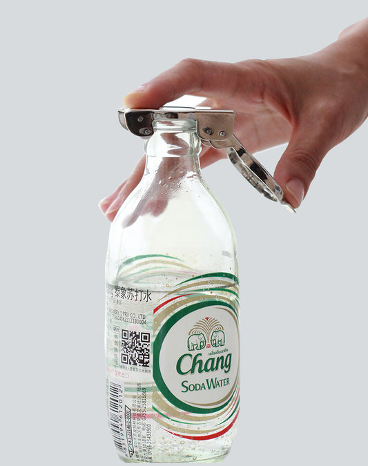 PTZER氣泡水啤酒蘇打水開瓶器密封器二合一，銀色(Soda Water & Beer Stopper)