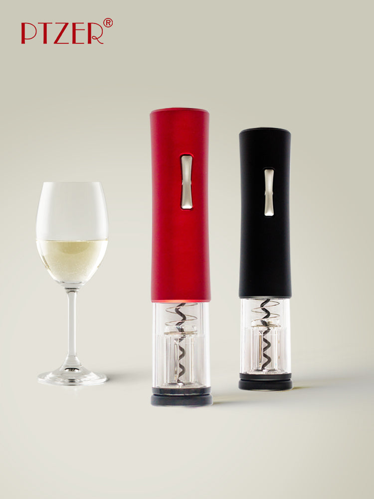 PTZER Wine Electric Bottle Opener Attached with Foil Cutter, Three Colours Option, Battery Drive