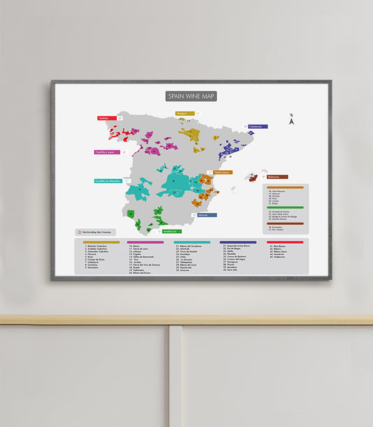 西班牙葡萄酒產區高分辨率(Spain Wine Region Map High-definition)(6000x4500px)