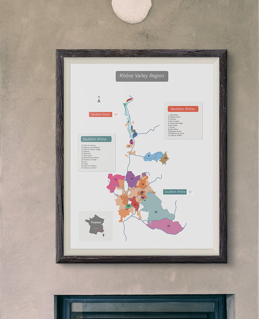 羅納河谷葡萄酒產區高分辨率(Italy Wine Region Map High-definition)(4500x6000px)