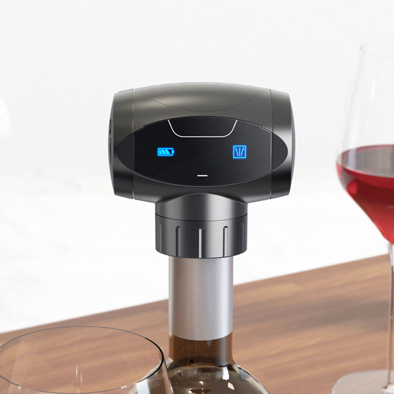 PTZER Wine Automatic Electric Vacuum Bottle Stopper and Saver, ABS & Silicon