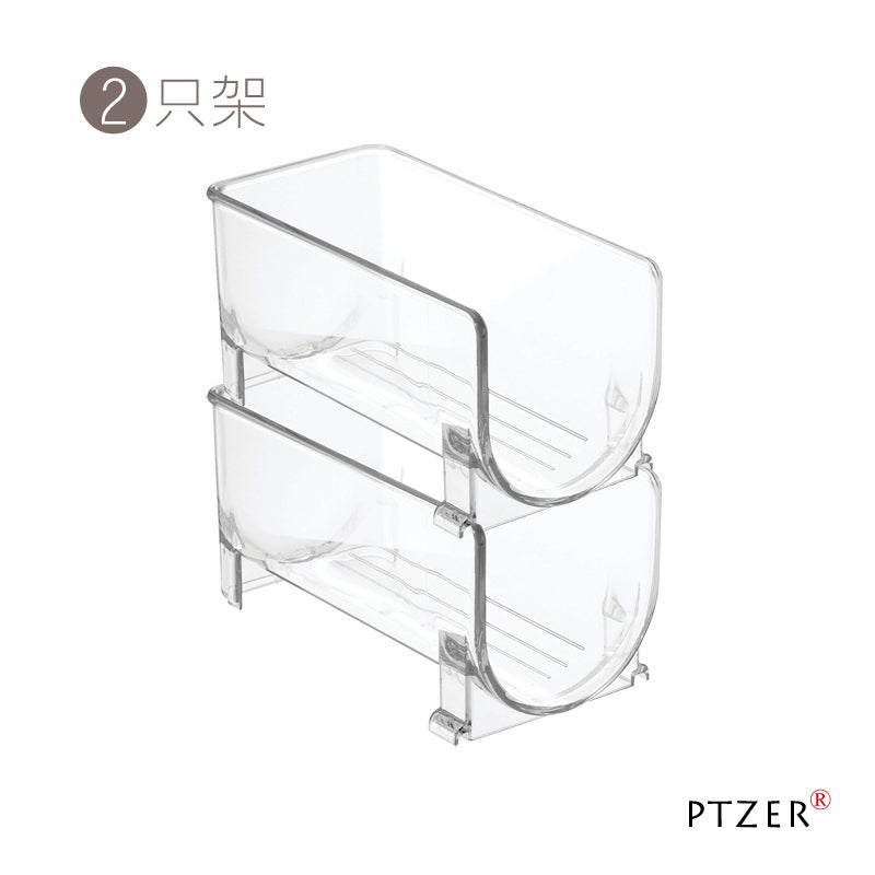 PTZER 可堆疊單酒瓶架整理器 - 包裝內有兩個單架