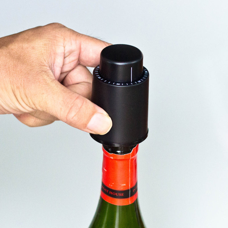 PTZER Wine Vacuum Bottle Stopper with Date Set, ABS & Stainless Steel