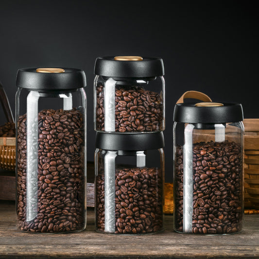 PTZER Vacuum Coffee Canister Container for Cafe Beans